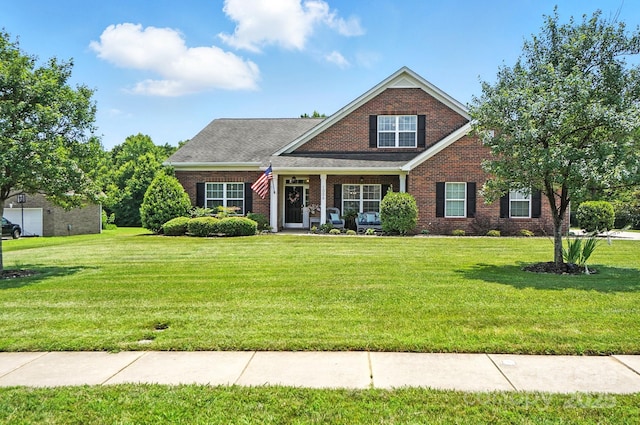 1006 Spring Rose Ln, Matthews, NC 28104 - traditional home featuring a front lawn and brick siding