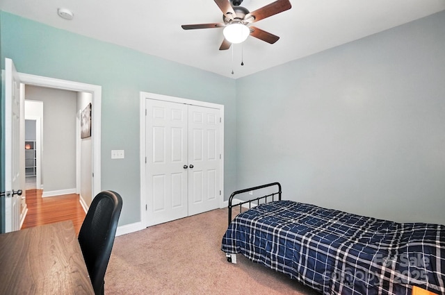1006 Spring Rose Ln, Matthews, NC 28104 - carpeted bedroom with a closet and ceiling fan
