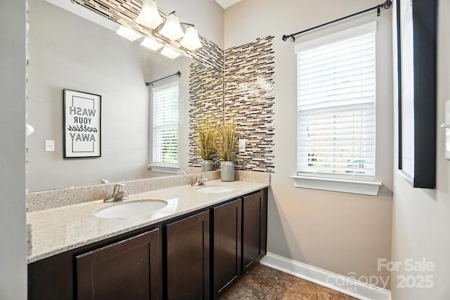 1006 Spring Rose Ln, Matthews, NC 28104 - full bath with double vanity and baseboards