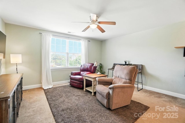 1006 Spring Rose Ln, Matthews, NC 28104 - sitting room with ceiling fan and light carpet
