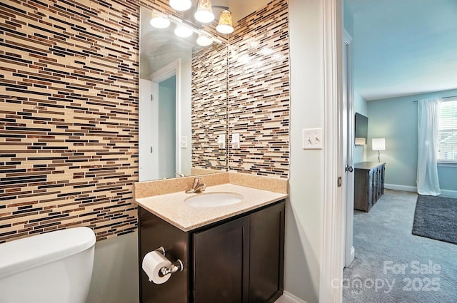 1006 Spring Rose Ln, Matthews, NC 28104 - half bathroom featuring vanity and toilet
