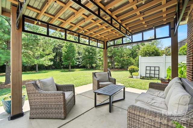 1006 Spring Rose Ln, Matthews, NC 28104 - view of patio / terrace featuring an outdoor living space