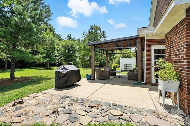 1006 Spring Rose Ln, Matthews, NC 28104 - view of patio / terrace with area for grilling and an outdoor hangout area