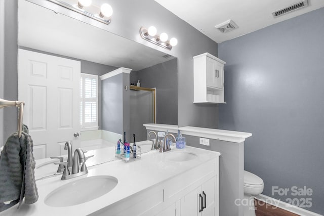 4614 Jacquelyne Dr, Indian Trail, NC 28079 - full bathroom with a shower with door and double vanity