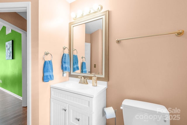 4614 Jacquelyne Dr, Indian Trail, NC 28079 - half bath with vanity and wood finished floors