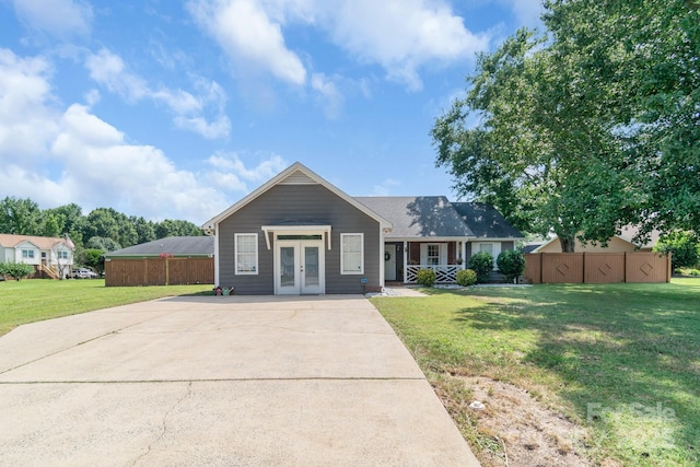 4614 Jacquelyne Dr, Indian Trail, NC 28079 - view of front of home featuring french doors and a porch