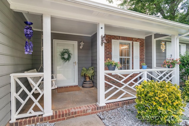 4614 Jacquelyne Dr, Indian Trail, NC 28079 - entrance to property featuring a porch and brick siding