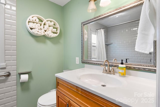 313 E Main St, Morganton, NC 28655 - bathroom with vanity and a shower with shower curtain