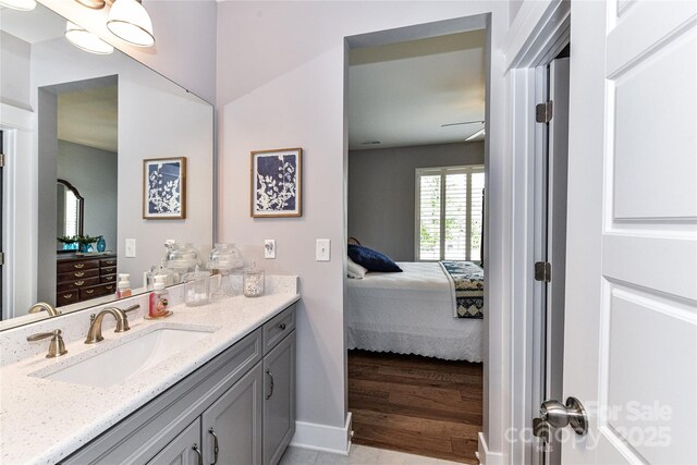 5129 Devonshire Rd, Denver, NC 28037 - ensuite bathroom with vanity and ceiling fan