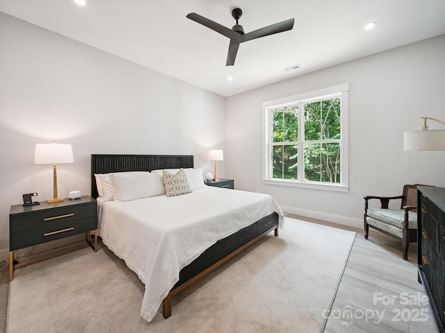 2108 Lakeview Cir, Matthews, NC 28105 - bedroom featuring recessed lighting and ceiling fan