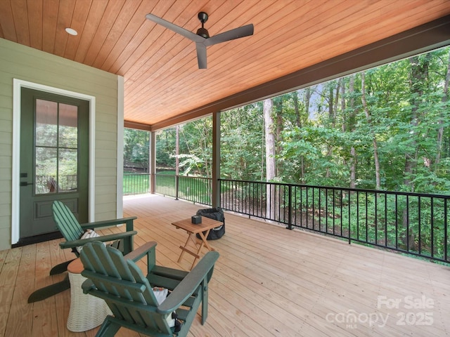 2108 Lakeview Cir, Matthews, NC 28105 - deck with a ceiling fan