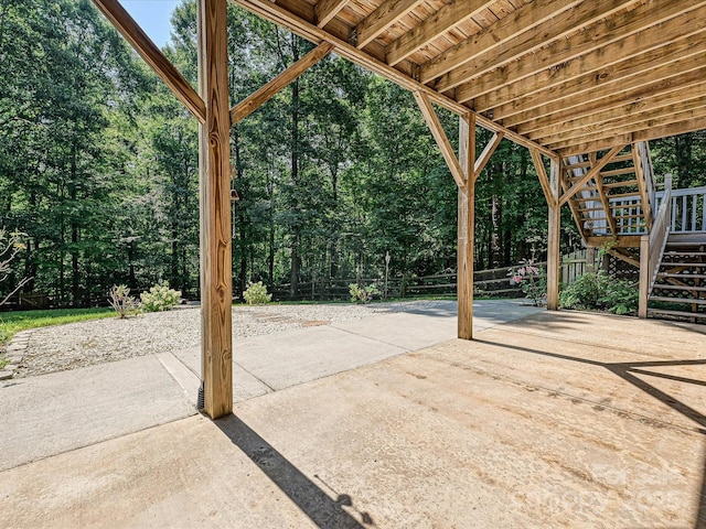 14019 Fountain Ln, Charlotte, NC 28278 - view of patio / terrace with stairway
