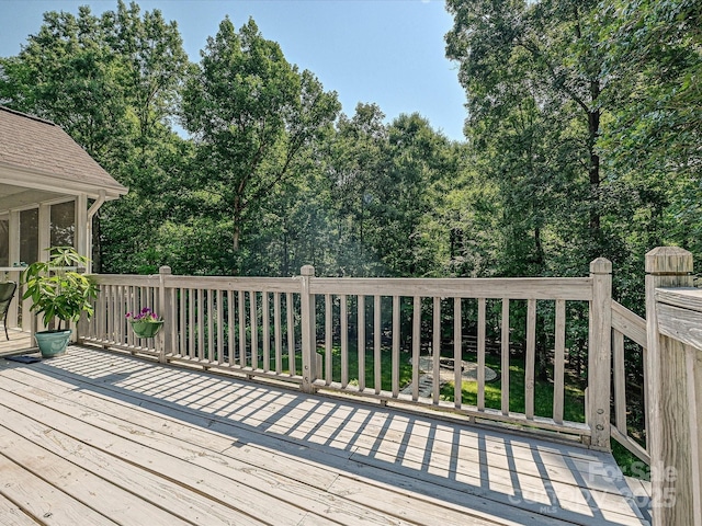 14019 Fountain Ln, Charlotte, NC 28278 - view of wooden terrace