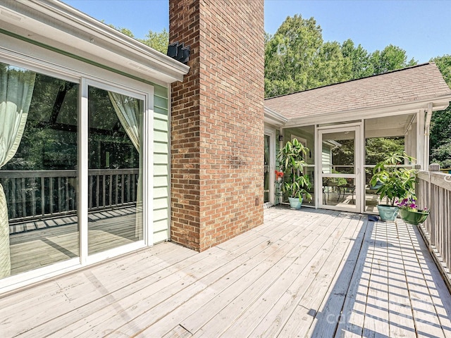 14019 Fountain Ln, Charlotte, NC 28278 - view of wooden terrace