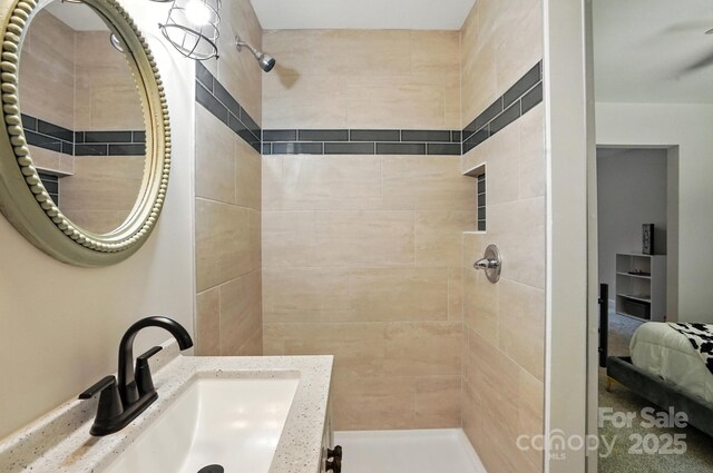 7109 Forney Hill Rd, Denver, NC 28037 - full bath featuring a tile shower and vanity