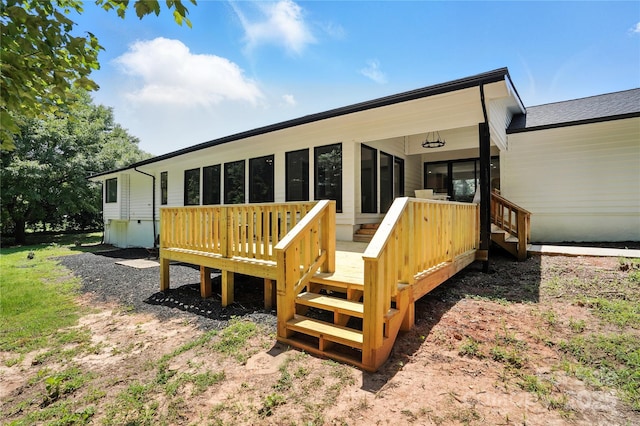 7109 Forney Hill Rd, Denver, NC 28037 - rear view of property with a deck
