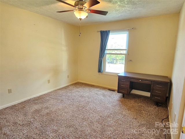 1982 Conley Rd, Morganton, NC 28655 - unfurnished bedroom featuring carpet floors, a textured ceiling, and a ceiling fan