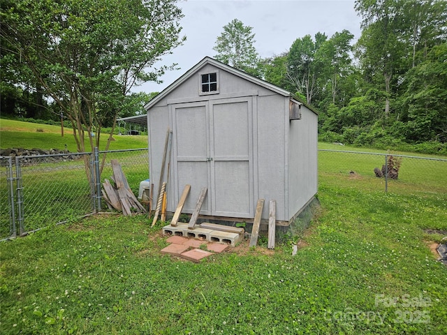 1982 Conley Rd, Morganton, NC 28655 - view of shed featuring a fenced backyard