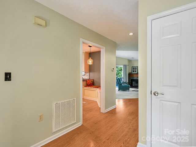 621 E Park Pl, Hendersonville, NC 28791 - corridor with light wood-style floors and recessed lighting