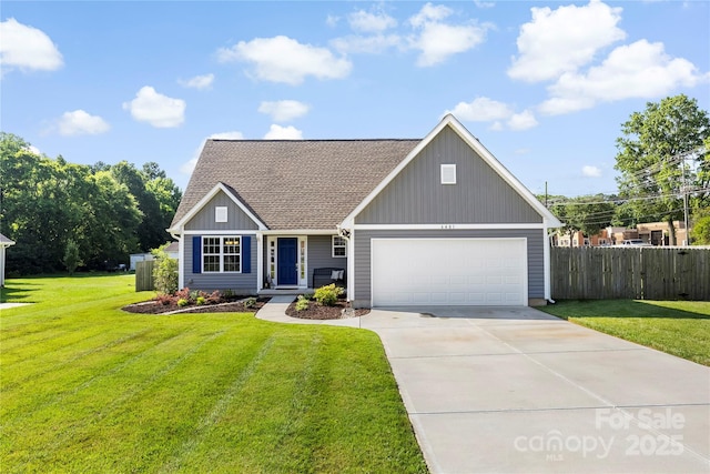 6401 Morehead Rd, Harrisburg, NC 28075 - view of front of property with an attached garage, concrete driveway, and a shingled roof