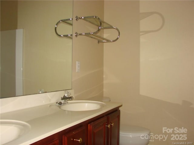 1814 Birch Heights Ct, Charlotte, NC 28213 - bathroom with double vanity and toilet