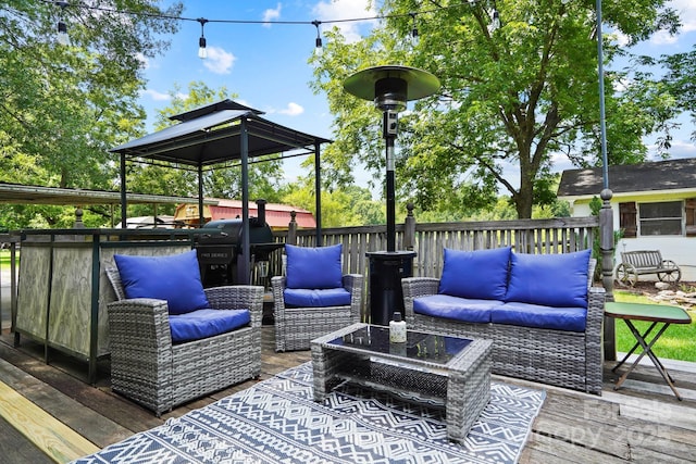 1104 Pump Station Rd, Kannapolis, NC 28081 - deck with an outdoor living space
