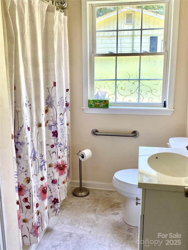 3702 Crawford St, Gastonia, NC 28052 - bathroom with vanity and a shower with shower curtain