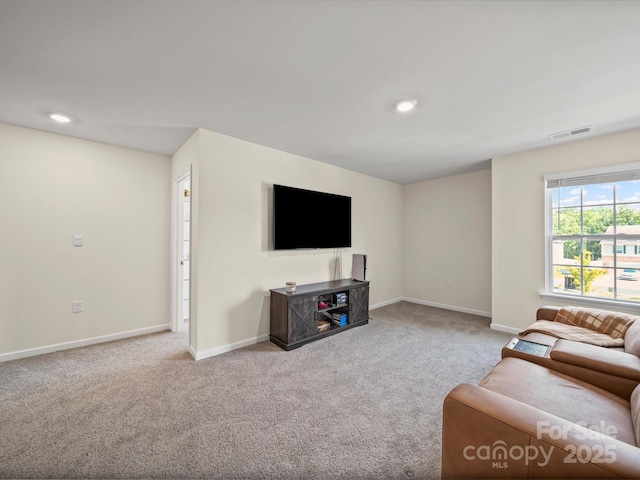 404 Saddlebred Ln, Locust, NC 28097 - carpeted living area with recessed lighting