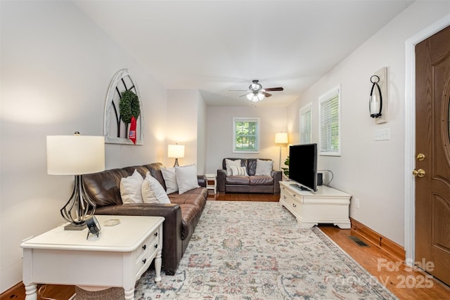 4919 Rehobeth Rd, Waxhaw, NC 28173 - living area featuring light wood-style floors and a ceiling fan