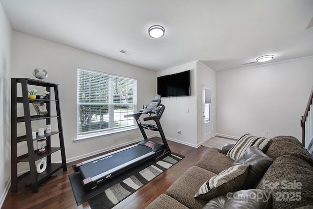 248 Catoctin Rd, Rock Hill, SC 29732 - exercise area with wood finished floors and ornamental molding