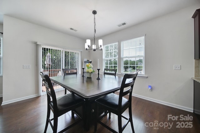248 Catoctin Rd, Rock Hill, SC 29732 - dining space featuring a chandelier and dark wood-style flooring
