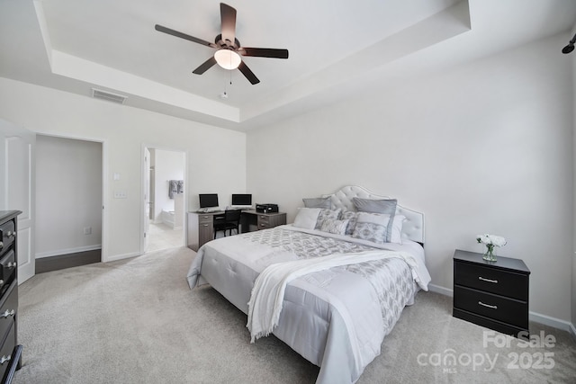 248 Catoctin Rd, Rock Hill, SC 29732 - bedroom featuring a tray ceiling, carpet floors, and a ceiling fan