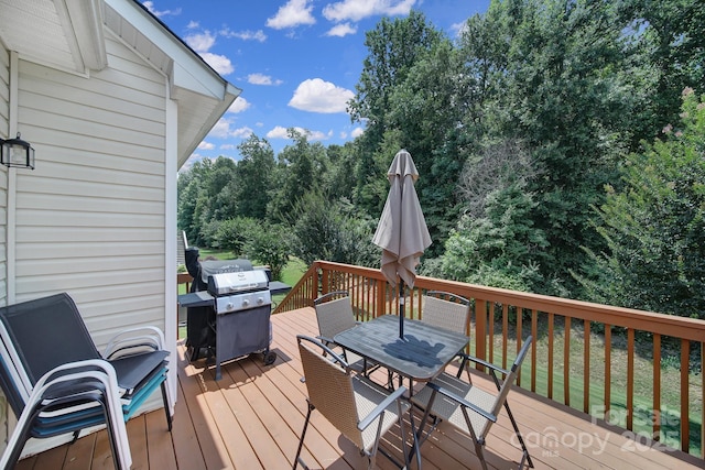 248 Catoctin Rd, Rock Hill, SC 29732 - wooden terrace featuring area for grilling and outdoor dining area