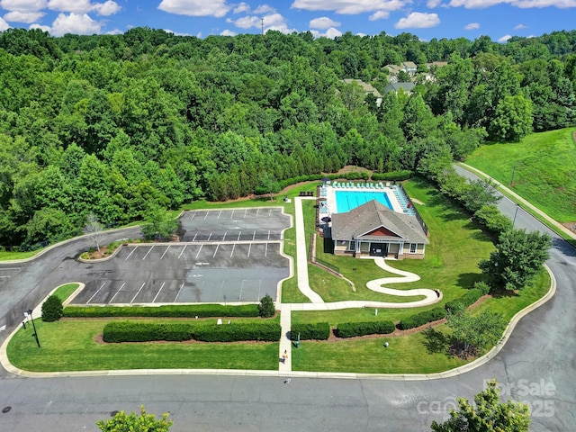 248 Catoctin Rd, Rock Hill, SC 29732 - aerial view of a pool and a forest