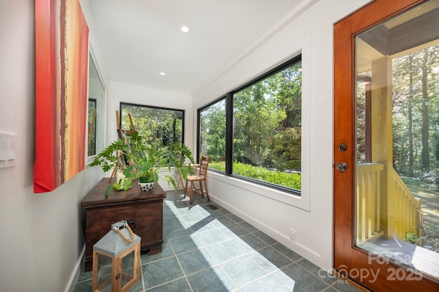 136 Graveyard Rd, Fairview, NC 28730 - sunroom / solarium featuring tile patterned floors and recessed lighting