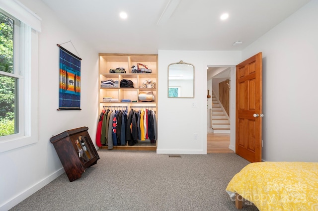 136 Graveyard Rd, Fairview, NC 28730 - carpeted bedroom featuring recessed lighting and a closet