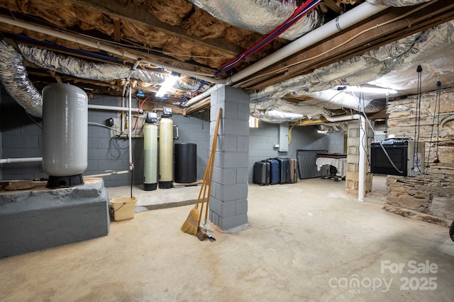 136 Graveyard Rd, Fairview, NC 28730 - unfinished basement with a water softener