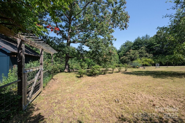 136 Graveyard Rd, Fairview, NC 28730 - view of green lawn featuring a pergola