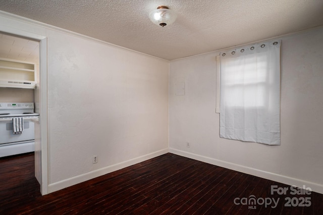 2420 Timberland Hills Dr, Newton, NC 28658 - empty room with hardwood / wood-style flooring, a textured ceiling, and ornamental molding