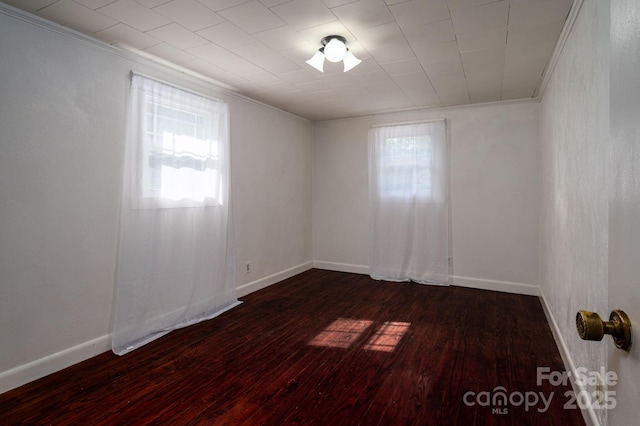 2420 Timberland Hills Dr, Newton, NC 28658 - spare room featuring dark wood finished floors and ornamental molding