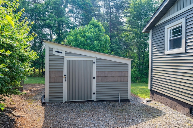 2420 Timberland Hills Dr, Newton, NC 28658 - view of shed featuring view of wooded area