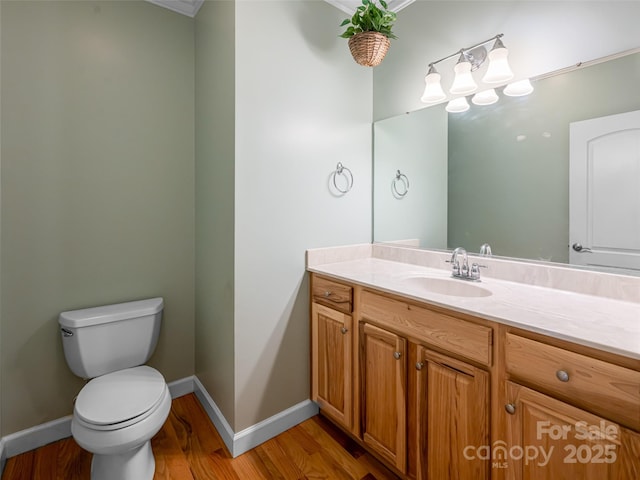 19 Driftstone Cir, Arden, NC 28704 - bathroom featuring vanity, wood finished floors, and ornamental molding
