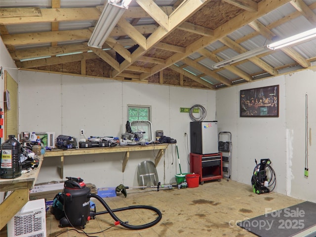 32 Saunooke Rd, Asheville, NC 28805 - misc room with a workshop area and vaulted ceiling
