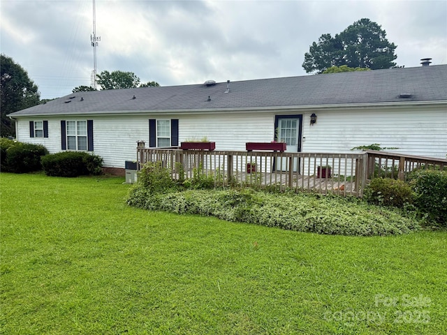 5816 Scotland Yard Rd, Rock Hill, SC 29732 - back of property featuring a wooden deck and a yard