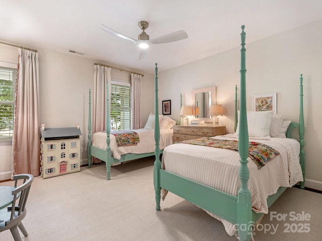 3001 Colony Rd, Charlotte, NC 28211 - bedroom featuring carpet floors and ceiling fan