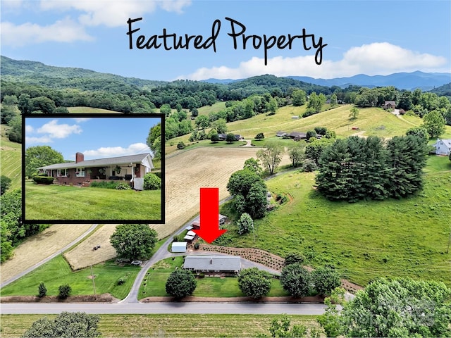 463 Golf Course Rd, Clyde, NC 28721 - aerial view of sparsely populated area featuring a mountain backdrop