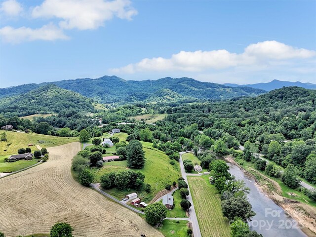 463 Golf Course Rd, Clyde, NC 28721 - overview of rural landscape with a mountainous background