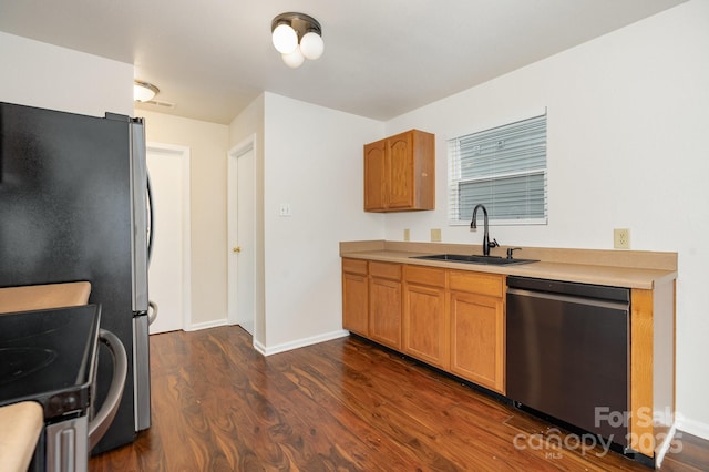 1432 Matthew Allen Cir, Kannapolis, NC 28081 - kitchen with stainless steel appliances, dark wood finished floors, and light countertops