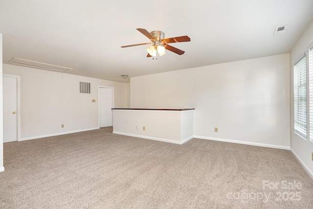 1432 Matthew Allen Cir, Kannapolis, NC 28081 - carpeted empty room with attic access and ceiling fan
