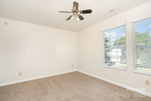 1432 Matthew Allen Cir, Kannapolis, NC 28081 - unfurnished room with plenty of natural light, carpet, and ceiling fan